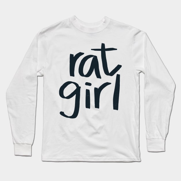 Rat Girl - black Long Sleeve T-Shirt by Krumla